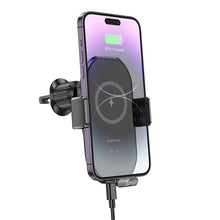 Заредете изображение във визуализатора на галерията – Borofone Car holder BH206 Rusher with induction charging to air vent black
