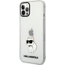 Заредете изображение във визуализатора на галерията – Karl Lagerfeld KLHCP12MHNCHTCT iPhone 12 /12 Pro 6.1" transparent hardcase Ikonik Choupette
