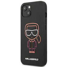 Заредете изображение във визуализатора на галерията – Original faceplate case KARL LAGERFELD KLHCP13MTUOK for iPhone 13 (Multipink IK / black)
