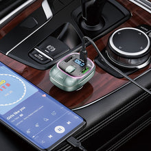 Заредете изображение във визуализатора на галерията – HOCO car transmitter FM with car charger USB QC 3.0 + Type C PD 45W Pole E76 star space
