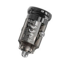 Заредете изображение във визуализатора на галерията – HOCO car charger Type C PD30W + USB QC3.0 Z53A VISION transparent black
