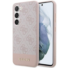 Заредете изображение във визуализатора на галерията – Guess GUHCS23MG4GLPI S23+ S916 pink/pink hard case 4G Stripe Collection
