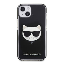 Заредете изображение във визуализатора на галерията – Karl Lagerfeld KLHCP13MTPECK iPhone 13 6.1" hardcase black/black Choupette Head
