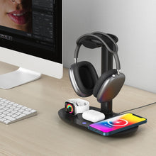 Заредете изображение във визуализатора на галерията – Wireless charger qi 4in1 15w b15a black
