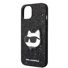 Заредете изображение във визуализатора на галерията – Karl Lagerfeld KLHCP14MG2CPK iPhone 14 Plus 6.7" black/black hardcase Glitter Choupette Patch
