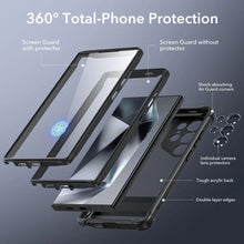 Заредете изображение във визуализатора на галерията – ESR Armor Kickstand case for Samsung Galaxy S24 Ultra - transparent and black
