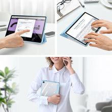 Заредете изображение във визуализатора на галерията – Dux Ducis Toby case with flip stand for Samsung Galaxy Tab A9+ - blue
