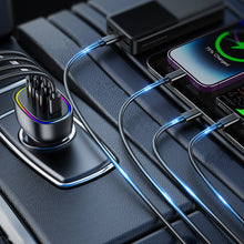 Заредете изображение във визуализатора на галерията – Joyroom car charger 70W with 4 ports: 2 x USB C, 2 x USB black (JR-CL29)
