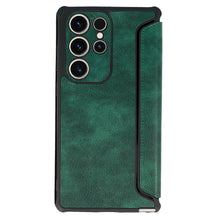 Заредете изображение във визуализатора на галерията – Razor Leather Book Case for Samsung Galaxy A13 4G dark green
