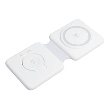 Заредете изображение във визуализатора на галерията – Wireless charger Qi 3in1 15W P14 working with MagSafe white
