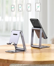 Заредете изображение във визуализатора на галерията – Ugreen metal aluminum folding phone holder tablet gray (LP263 80708)
