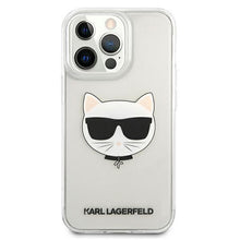 Заредете изображение във визуализатора на галерията – Karl Lagerfeld KLHCP13XCTR iPhone 13 Pro Max 6,7" hardcase transparent Choupette Head
