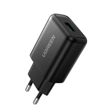 Заредете изображение във визуализатора на галерията – Ugreen USB-A QC3.0 18W charger black (CD122)
