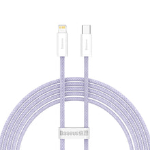 Заредете изображение във визуализатора на галерията – Baseus Dynamic 2 Series fast charging cable USB-C - Lightning 20W 480Mbps 2m purple
