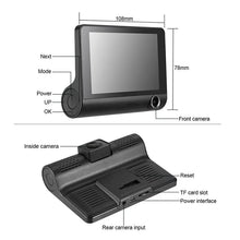 Заредете изображение във визуализатора на галерията – Car Dash Cam DVR-04 4,0 inches + rear camera
