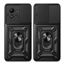 Заредете изображение във визуализатора на галерията – Hybrid Armor Camshield case for Infinix Zero Ultra with camera cover - black
