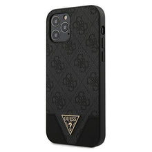 Заредете изображение във визуализатора на галерията – Guess GUHCP12MPU4GHBK iPhone 12/12 Pro 6,1" szary/grey hardcase 4G Triangle Collection
