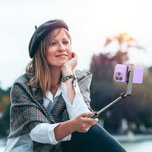 Заредете изображение във визуализатора на галерията – Borofone Selfie Stick BY11 Happy bluetooth with tripod and remote control black
