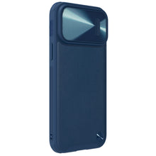 Заредете изображение във визуализатора на галерията – Nillkin CamShield Leather S Case iPhone 14 Pro cover with camera cover blue
