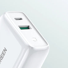 Заредете изображение във визуализатора на галерията – Ugreen CD170 USB-A+USB-C 38W Wall Charger EU plug Black
