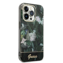 Заредете изображение във визуализатора на галерията – Guess GUHCP14LHGJGHA iPhone 14 Pro 6.1" green/green hardcase Jungle Collection
