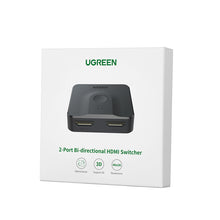Заредете изображение във визуализатора на галерията – Ugreen switch HDMI splitter switch - 2x HDMI 4K 60Hz black (CM217)
