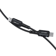 Заредете изображение във визуализатора на галерията – Acefast cable type c to lightning 8-pin mfi 3a pd30w c4-01 1,2m black
