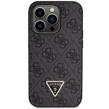 Заредете изображение във визуализатора на галерията – Original faceplate case GUESS GUHCP14LP4TDSCPK for iPhone 14 PRO (Metal Logo Starss Crossbody / black)
