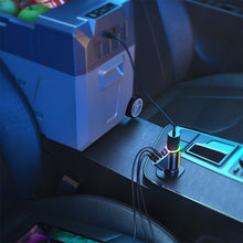 Заредете изображение във визуализатора на галерията – Joyroom fast car charger 4in1 USB-A QC3.0 / 2xUSB-C PD 150W black (JR-CL21)
