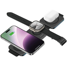 Заредете изображение във визуализатора на галерията – Amazing Thing Induction charger Magsafe Explorer Pro Mag 3 in 1 EP3IN1SET - 15W with Type C to Type C cable black
