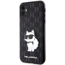 Заредете изображение във визуализатора на галерията – Original Pouch KARL LAGERFELD Saffiano Monogram Choupette KLHCN61SAKHPCK for Iphone 11/ Xr Black
