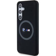 Заредете изображение във визуализатора на галерията – BMW M Silicone Printed Ring MagSafe case for Samsung Galaxy S24 - black
