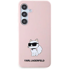 Заредете изображение във визуализатора на галерията – Karl Lagerfeld Silicone Choupette case for Samsung Galaxy S24+ - pink
