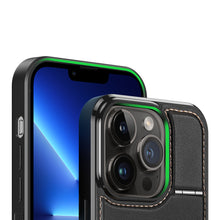 Заредете изображение във визуализатора на галерията – 3 in 1 Case for iPhone 13 Pro with MagSafe Wallet RFID Blocking Stand Dux Ducis Rafi Mag - Black
