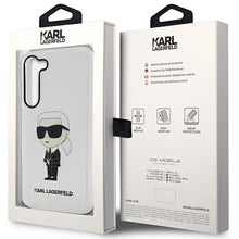 Заредете изображение във визуализатора на галерията – Karl Lagerfeld KLHCS23SHNIKTCT S23 S911 transparent hardcase Ikonik Karl Lagerfeld
