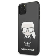 Заредете изображение във визуализатора на галерията – Karl Lagerfeld KLHCN65DLFKBK iPhone 11 Pro Max czarny/black hard case Iconic Karl Glitter
