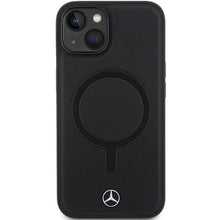 Заредете изображение във визуализатора на галерията – Mercedes MEHMP14S23RCMK case for iPhone 14 - black Smooth Leather MagSafe
