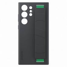 Заредете изображение във визуализатора на галерията – Samsung Silicone Grip Cover Case for Samsung Galaxy S23 Ultra Silicone Cover with Wrist Strap Black (EF-GS918TBEGWW)
