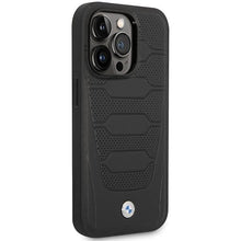 Заредете изображение във визуализатора на галерията – Case BMW BMHCP14X22RPSK iPhone 14 Pro Max 6.7" black/black Leather Seats Pattern
