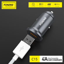 Заредете изображение във визуализатора на галерията – Foneng Car charger C15 - USB - 20W 4A silver
