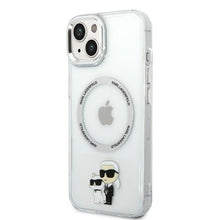 Заредете изображение във визуализатора на галерията – Karl Lagerfeld KLHMP14MHNKCIT iPhone 14 Plus 6.7" hardcase transparent Iconic Karl&amp;Choupette Magsafe
