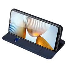 Заредете изображение във визуализатора на галерията – Dux Ducis Skin Pro Case For Xiaomi Redmi Note 11E /Redmi 10 5G / Redmi 10 Prime+ 5G / Poco M4 5G Cover Flip Card Wallet Stand Blue
