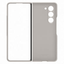 Заредете изображение във визуализатора на галерията – Silicone case for Samsung Galaxy Z Fold 5 with stand and strap - beige
