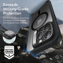 Заредете изображение във визуализатора на галерията – ESR Armor Tough Kickstand Halolock Case with MagSafe for iPhone 15 Pro - Transparent &amp; Black
