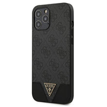 Заредете изображение във визуализатора на галерията – Guess GUHCP12LPU4GHBK iPhone 12 Pro Max 6,7" szary/grey hardcase 4G Triangle Collection

