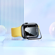 Заредете изображение във визуализатора на галерията – Baseus Crystal Tempered Glass Film Apple Watch 4/5/6/SE 40mm full screen with frame black (1 pcs.) + cleaning kit / foil applicator / squeegee (spatula)
