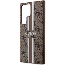 Заредете изображение във визуализатора на галерията – Guess GUHCS23LP4RPSW S23 Ultra S918 brown/brown hardcase 4G Printed Stripe
