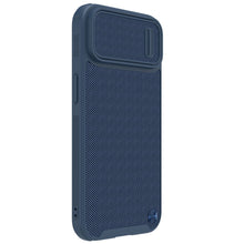 Заредете изображение във визуализатора на галерията – Nillkin Textured S Case iPhone 14 Plus armored case with camera cover blue
