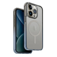 Заредете изображение във визуализатора на галерията – Uniq Combat Duo Magclick Charging case for iPhone 15 Pro Max - blue-gray
