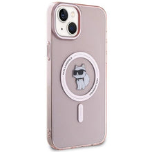 Заредете изображение във визуализатора на галерията – Karl Lagerfeld IML Choupette MagSafe case for iPhone 15 Plus - pink
